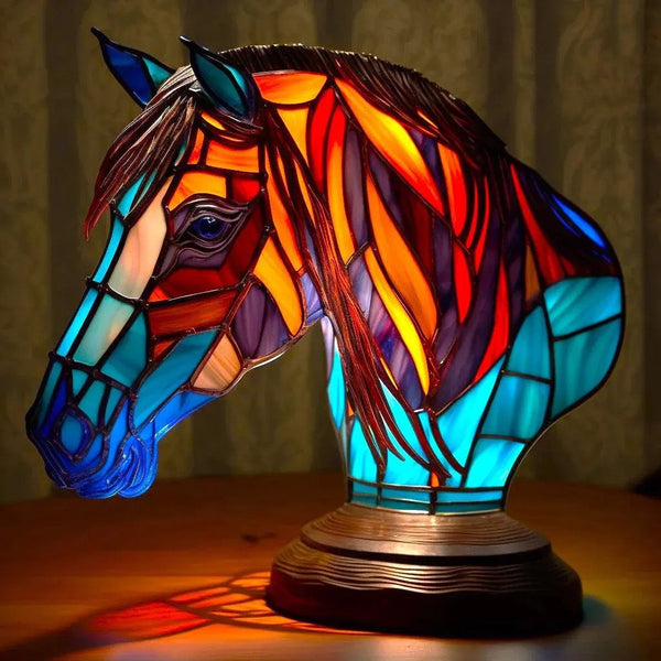 NERO – MAGISK TABLE LAMP WITH STAINED GLASS