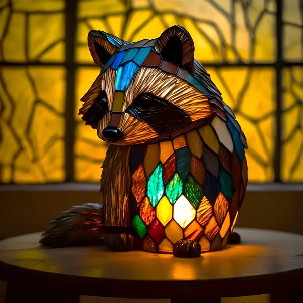GUSTLIK – MAGICAL GLASS LAMP RACCOON