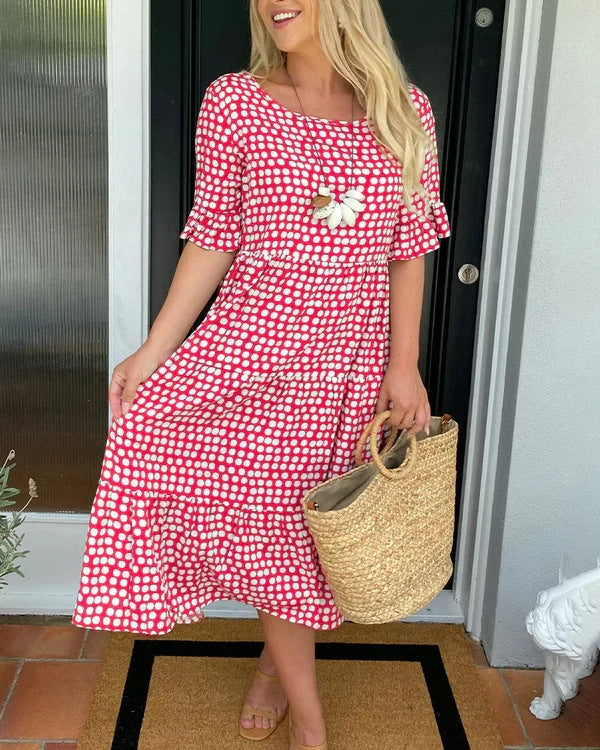 BLYTHEA – RELAXED TIERED MIDI DRESS